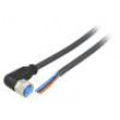 Připojovací kabel M8 PIN: 3 úhlový 2m zástrčka 60VAC 4A IP67