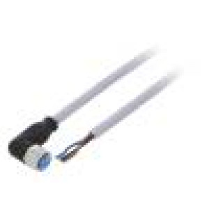 Kabel: pro snímače/automatizaci M8 PIN: 3 úhlový 2m zástrčka