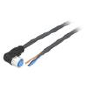 Kabel: pro snímače/automatizaci M8 PIN: 3 úhlový 5m zástrčka