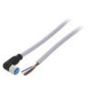 Kabel: pro snímače/automatizaci M8 PIN: 4 úhlový 5m zástrčka