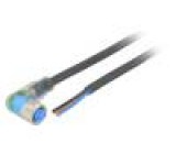 Připojovací kabel M8 PIN: 3 úhlový 2m zástrčka 4A -40÷80°C