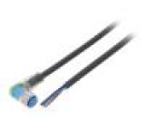 Připojovací kabel M8 PIN: 3 úhlový 5m zástrčka 4A -40÷80°C