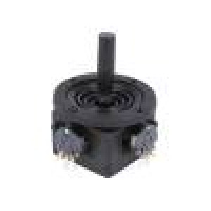 Joystick 0÷5kΩ±5%,dvouosé 1-polohové 5kΩ -10÷80°C