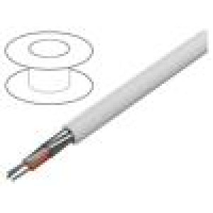 Vodič UL AWM 2093 3x22AWG stíněný PVC šedá 300V 305m
