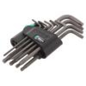 Key set Torx® TX08,TX09,TX10,TX15,TX20,TX25,TX27,TX30,TX40