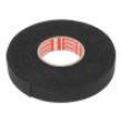 Textilní páska PET fleece 15mm L: 25m černá
