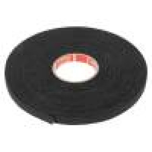 Textilní páska PET fleece 9mm L: 50m černá