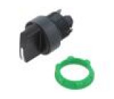 Přepínač: otočný 2 polohy 22mm černá Podsv: není IP66 Ø22mm