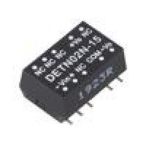 DETN02N-15 Převodník: DC/DC 2W Uvst: 21,6÷26,4V Uvýst: 15VDC Uvýst2: -15VDC