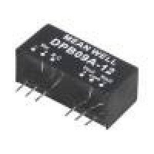 DPB09A-12 Převodník: DC/DC 9W Uvst: 9÷18V Uvýst: 12VDC Uvýst2: -12VDC SIP8
