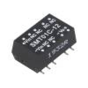 SMT01C-12 Převodník: DC/DC 1W Uvst: 36÷75V 12VDC Ivýst: 8,3÷83mA SMD 1,4g