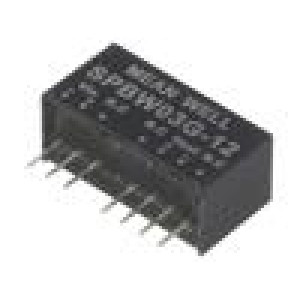 SPBW03G-12 Převodník: DC/DC 3W Uvst: 18÷75V 12VDC Ivýst: 0÷250mA SIP8 4,8g