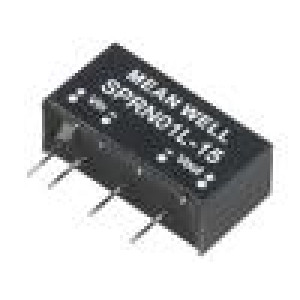 SPRN01L-15 Převodník: DC/DC 1W Uvst: 4,75÷5,5V 15VDC Ivýst: 0÷67mA SIP6