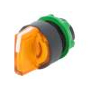 Přepínač: otočný 2 polohy 22mm oranžová Podsv: LED IP66 Ø22mm