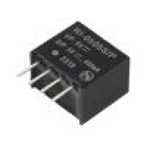 RI-0505S/P Převodník: DC/DC 2W Uvst: 4,5÷5,5V Uvýst: 5VDC Ivýst: 400mA SIP4