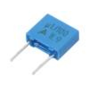 Kondenzátor: polyesterový 100nF 63VAC 100VDC Rozteč: 5mm ±5%