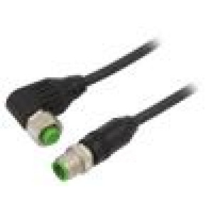 Připojovací kabel M12 PIN: 5 10m 4A Řada: 7000 Barva: černá