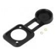 Socket gasket with dust cap black Case: XLR standard 19x24mm