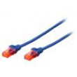 Patch cord U/UTP 5e lanko CCA PVC modrá 1,5m 26AWG