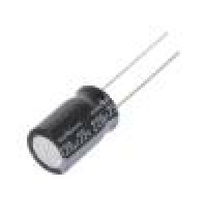 Kondenzátor: elektrolytický THT 220uF 25VDC Ø10x16mm ±20%