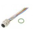 Připojovací kabel M12 PIN: 8 přímý 0,5m zásuvka 30VAC 1,5A