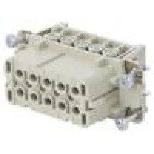 Konektor: hranatý zásuvka EPIC H-A PIN: 10 10+PE 16A 250V