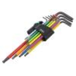 Key set Torx® TX08,TX09,TX10,TX15,TX20,TX25,TX27,TX30,TX40