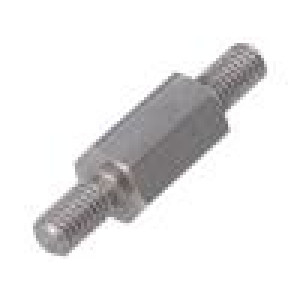 Distanční sloupek se závitem 12mm Vněj.závit: M4 šestihranný