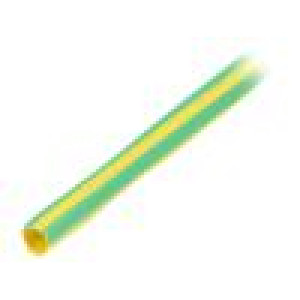 Teplem smrštitelná trubička 3: 1 3mm L: 30m žluto-zelená role