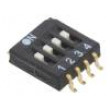 Přepínač: DIP-SWITCH Počet sekcí: 4 OFF-ON 0,025A/24VDC