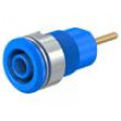 Zásuvka banánek 4mm 24A 1kV Otv: Ø12,2mm modrá zlacený