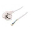 Kabel 3x0,75mm2 PVC 4m bílá 16A 250V