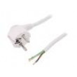 Kabel 3x1,5mm2 PVC 1,5m bílá 16A 250V