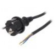 Kabel 3x1mm2 CEE 7/7 (E/F) vidlice,vodiče,SCHUKO vidlice PVC