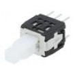 SPPH410100 Přepínač: tlačítkový Polohy: 2 DPDT 0,1A/30VDC Montáž: THT