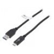 Kabel USB 3.1 USB A vidlice,USB C vidlice 1m černá 10Gbps
