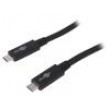 Kabel USB 3.2 z obou stran,USB C vidlice 0,5m černá 20Gbps