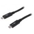 Kabel USB 3.2 USB C vidlice,z obou stran 0,5m černá 20Gbps
