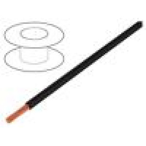 Vodič FlexiStrom licna Cu 10mm2 černá PVC 1,5kV 73A