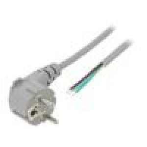 Kabel 3x0,75mm2 CEE 7/7 (E/F) úhlová vidlice,vodiče PVC 2m