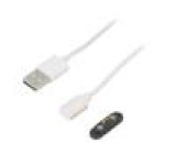 Kabel USB 3.0 USB A vidlice,pogo pin 1m 12V 1,5A PIN: 3