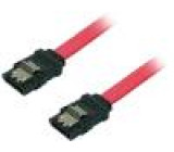 Kabel: SATA červená zástrčka SATA typu L x2 500mm