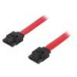 Kabel: SATA červená zástrčka SATA typu L x2 900mm