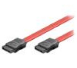 Kabel: SATA z obou stran,zástrčka eSATA typu L 0,5m červená