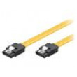 Kabel: SATA z obou stran,zástrčka SATA typu L 0,5m žlutá