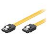 Kabel: SATA z obou stran,zástrčka SATA typu L 1m žlutá