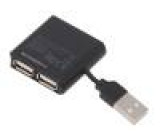 Hub USB USB 2.0 PnP a hot-plug černá Počet portů: 4 480Mbps
