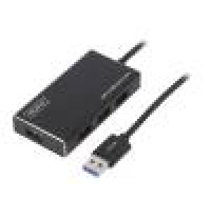 Hub USB USB 3.0 PnP černá Počet portů: 4 5Gbps