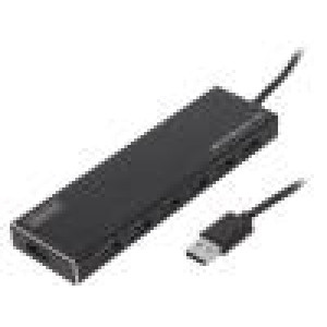 Hub USB USB 3.0 černá Počet portů: 7 5Gbps