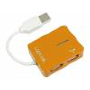 Hub USB USB 1.1,USB 2.0 PnP oranžová Počet portů: 4 480Mbps